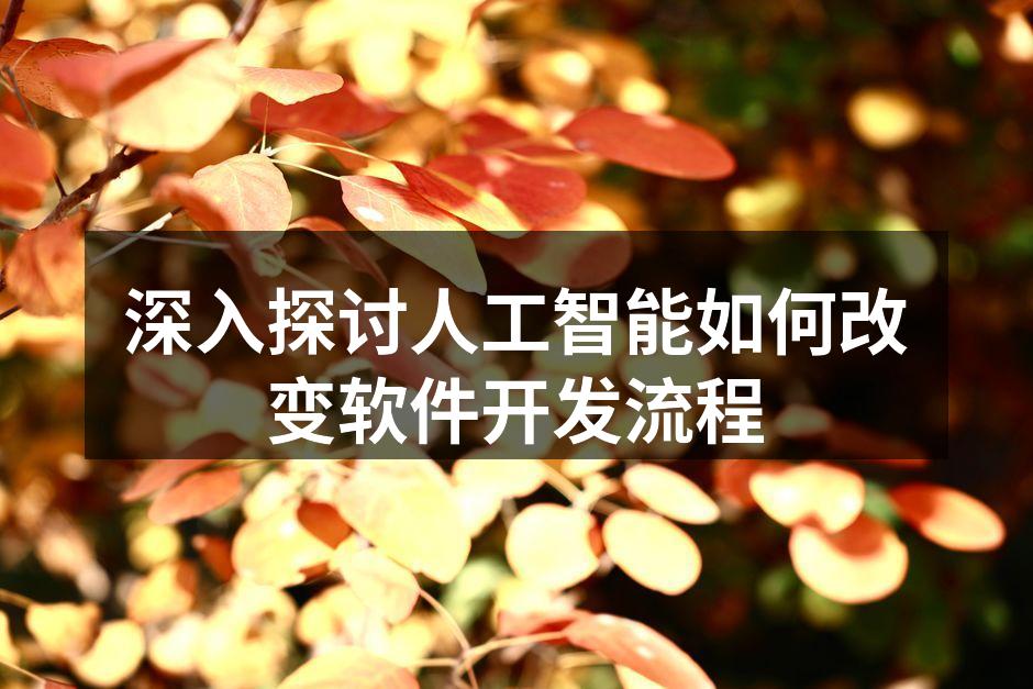 深入探讨人工智能如何改变软件开发流程